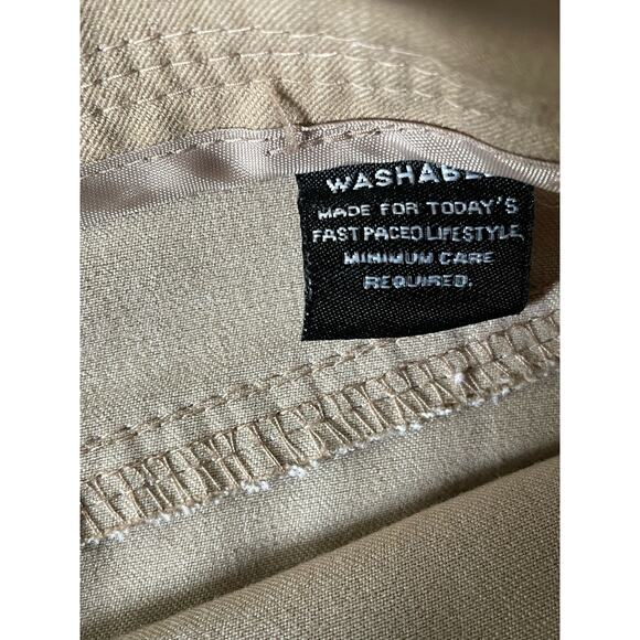 Larry Levine Front Pocket Wide Leg Khaki Trouser Pants size 6 - Picture 4 of 7